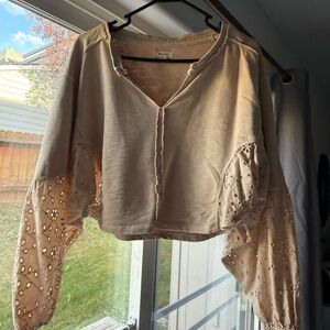 Anthropology Pilcro Cropped Sweatshirt